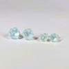Ice Walker D20 Sterling Silver Stud Earrings - White Blue Ice Dice Jewelry