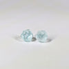 Ice Walker D20 Sterling Silver Stud Earrings - White Blue Ice Dice Jewelry