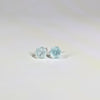 Ice Walker D20 Sterling Silver Stud Earrings - White Blue Ice Dice Jewelry