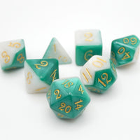 Two-Faced Iguana - 7 Piece DnD Dice Set | Acrylic RPG Gaming Dice