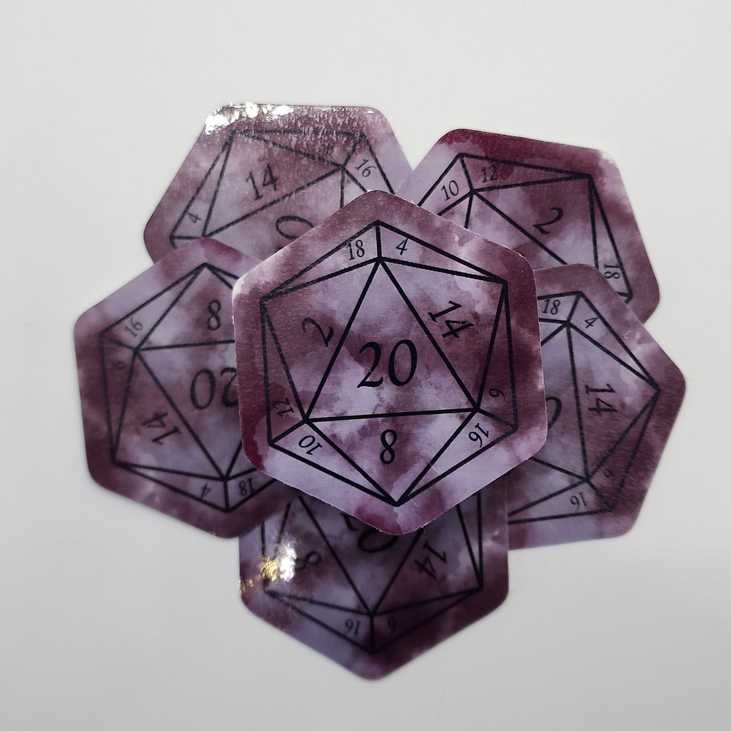 Immolation Nat 20 D20 Sticker