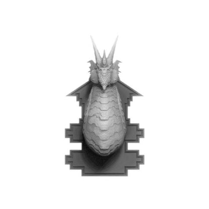 Iron Metallic Dragon Wall-Mountable Bust