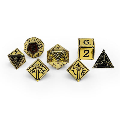 Ironworks - Ancient Treasures 7 Piece RPG set Alloy Metal Dice
