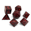 Ironworks - Efreet Flames 7 Piece RPG set Alloy Metal Dice