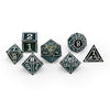 Ironworks - Necromancer Spellbook 7 Piece RPG set Alloy Metal Dice