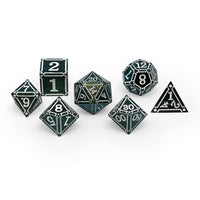 Ironworks - Necromancer Spellbook 7 Piece RPG set Alloy Metal Dice