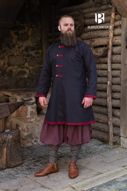 Rus Coat Jakub Black/Bordeaux