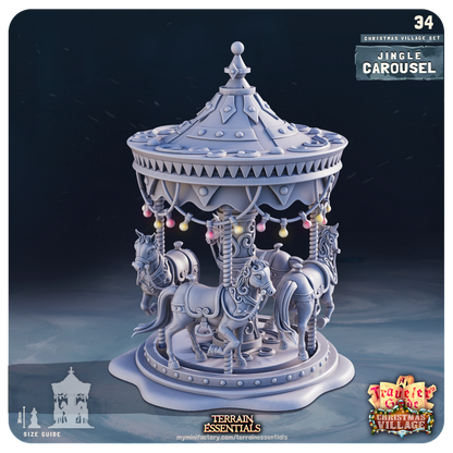 Cast n Play Christmas Village Terrain Set – 3D Printed 28mm 32mm D&D