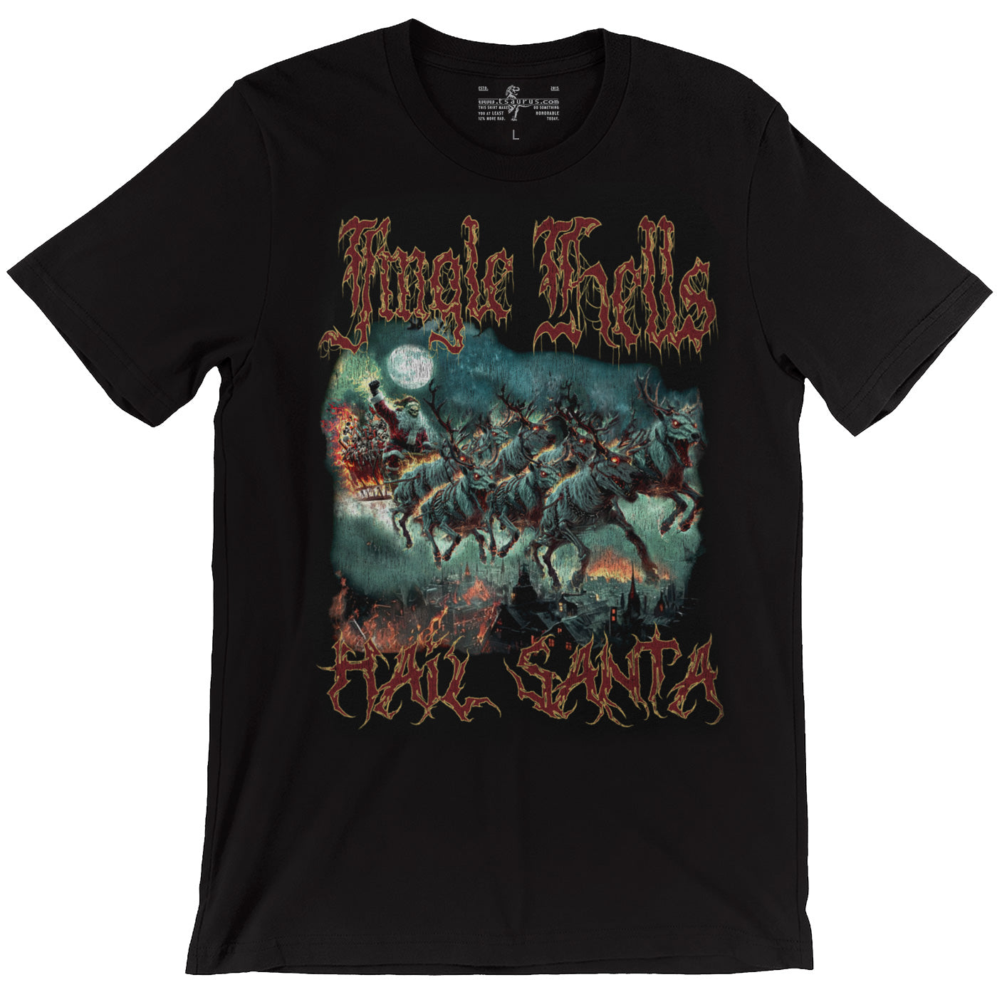 Jingle Hells Hail Santa - Death Metal Christmas Tee