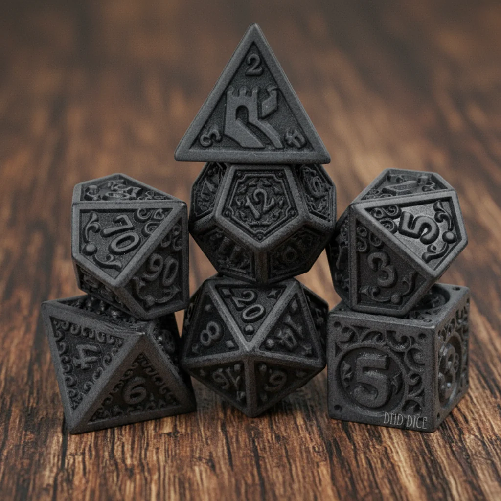 Kingdom of Ash Dice Set | Acrylic D&D Dice by Revenant Foundry