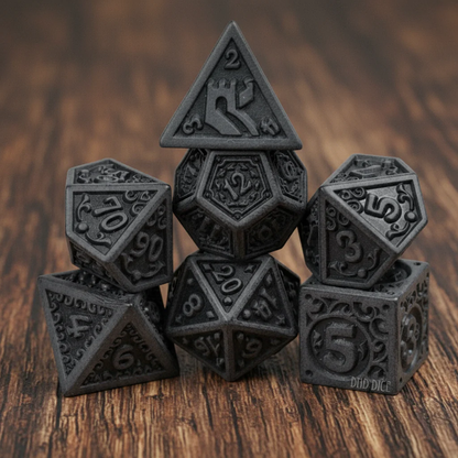 Kingdom of Ash Dice Set | Acrylic D&D Dice by Revenant Foundry