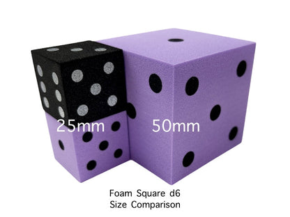 50mm Foam Square Cornered w/Pips Die White/black
