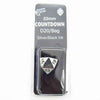 KOP18857 Metal Die Silver with Black Numbers Countdown D20 22mm 1 Die with Dice Bag