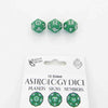 KOP19072 Green Astrology Dice Planets and Signs and Numbers Pack of 3