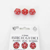 KOP19073 Red Astrology Dice Planets and Signs and Numbers Pack of 3