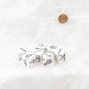 KOP20091 Weapons Dice White with Black Weapons Symbols D6 19mm (3/4in) Set of 7 Dice