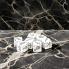 KOP20091 Weapons Dice White with Black Weapons Symbols D6 19mm (3/4in) Set of 7 Dice