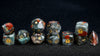 Kickstarter Dice - Natural Bloodstone DND Gemstone Dice Set - Khepri's Blessing