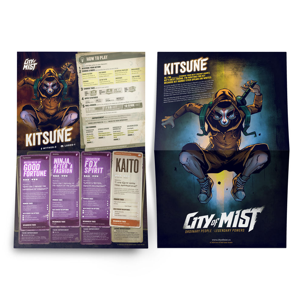 City of Mist Character Folio Pack — 14 Pregen Character Folios