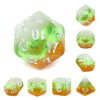 Kiwi Fruit RPG Dice Set | 7-Piece Polyhedral Dice for TTRPGs