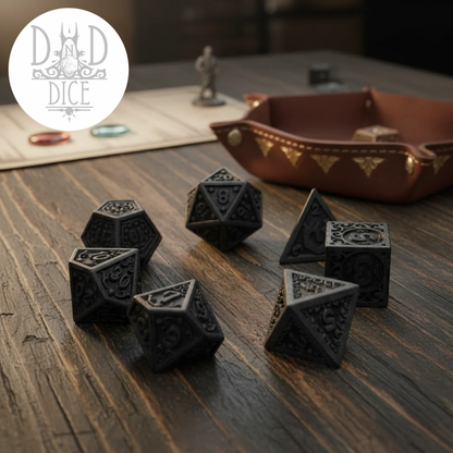 Kingdom of Ash Dice Set | Acrylic D&D Dice by Revenant Foundry