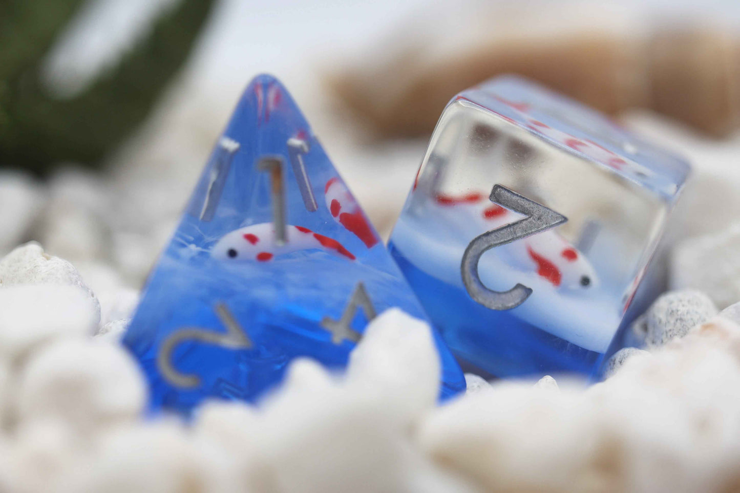 Koi Pond RPG Dice Set | 7-Piece Polyhedral Dice for TTRPGs