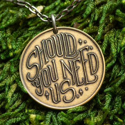 Labyrinth | Should You Need Us Necklace - Bronze Pendant