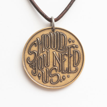 Labyrinth | Should You Need Us Necklace - Bronze Pendant