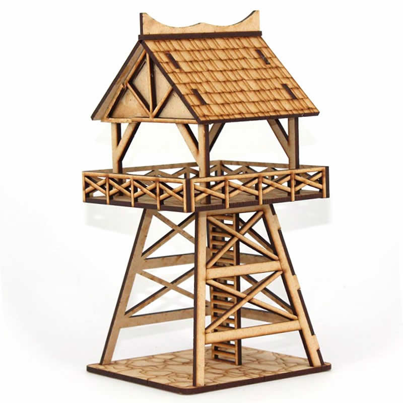 LCW1230 Jenash Town Guard Tower 28mm Scale Miniature Terrain Laser Craft