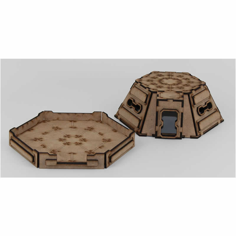 LCW1307 Pillbox Building 28mm Scale Miniature Terrain Laser Craft