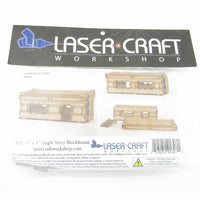 LCW1315 Single Story Building 8 x 4 Inch Blockhouse 28mm Scale Miniature Terrain