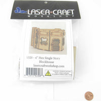 LCW1320 Hex Single Story Blockhouse 28mm Scale Miniature Terrain Laser Craft