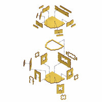 LCW1320 Hex Single Story Blockhouse 28mm Scale Miniature Terrain Laser Craft