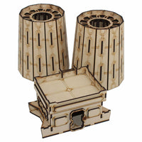 LCW1331 Nuclear Plant Cooling Towers 28mm Scale Miniature Terrain Laser Craft