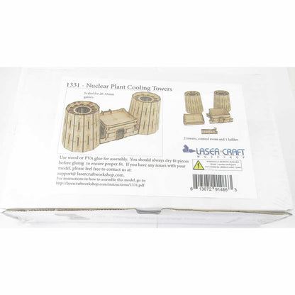 LCW1331 Nuclear Plant Cooling Towers 28mm Scale Miniature Terrain Laser Craft