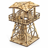 LCW1336 Elevated Gun Nest Building 28mm Scale Miniature Terrain Laser Craft