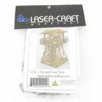LCW1336 Elevated Gun Nest Building 28mm Scale Miniature Terrain Laser Craft