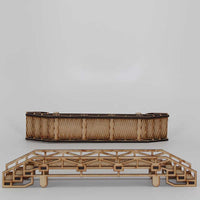 LCW1380 Scaffolding Bridges Pack of 2 28mm Scale Miniature Terrain Laser Craft