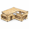 LCW1425 L-Shaped 8 Inch Ruined Blockhouse Building 28mm Scale Miniature Terrain