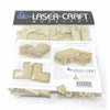 LCW1425 L-Shaped 8 Inch Ruined Blockhouse Building 28mm Scale Miniature Terrain