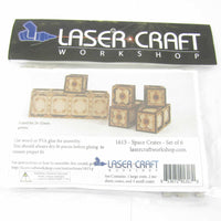 LCW1615 Battlefield Space Crates Set of 6 28mm Scale Miniature Terrain