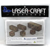 LCW1620 Wooden Assorted Crates Set Of 6 28mm Scale Miniature Terrain
