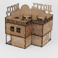LCW2115 Old West Hotel 28mm Scale Miniature Terrain Building Laser Craft