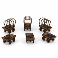 LCW2150 Old West Wagon Set 28mm MiniatureTerrain Laser Craft