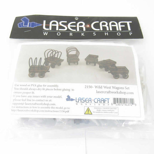 LCW2150 Old West Wagon Set 28mm MiniatureTerrain Laser Craft