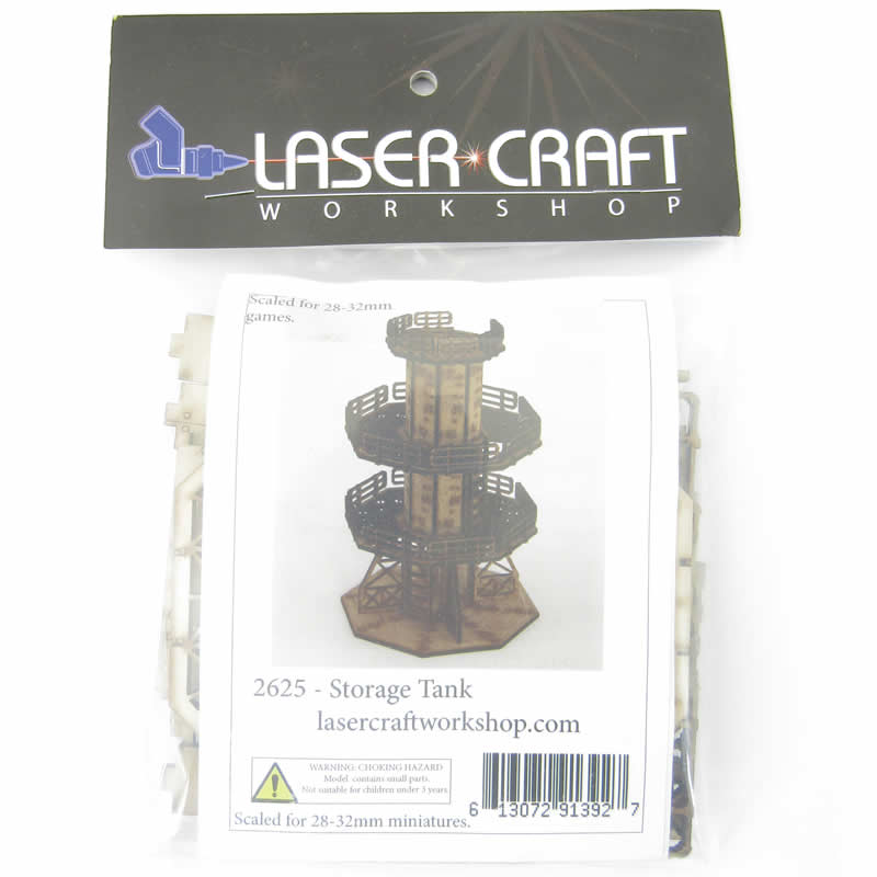 LCW2625 Heavy Industry Elevated Storage Tank 28mm Scale Miniature Terrain