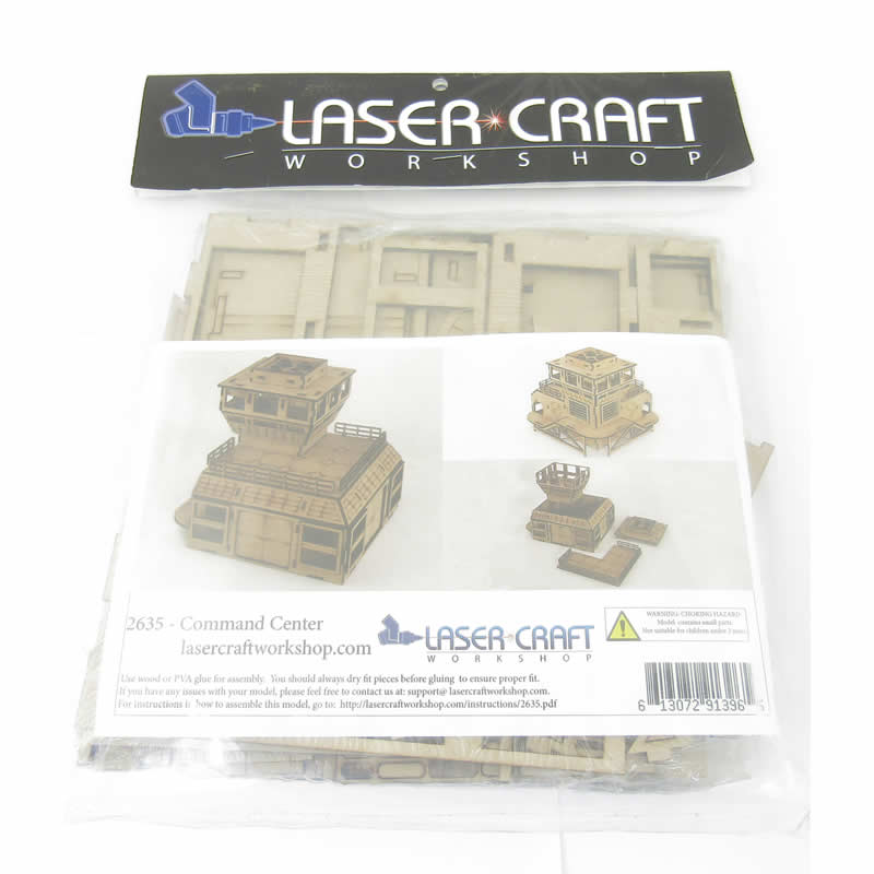 LCW2635 Command Center for Heavy Industry Building 28mm Scale Miniature Terrain