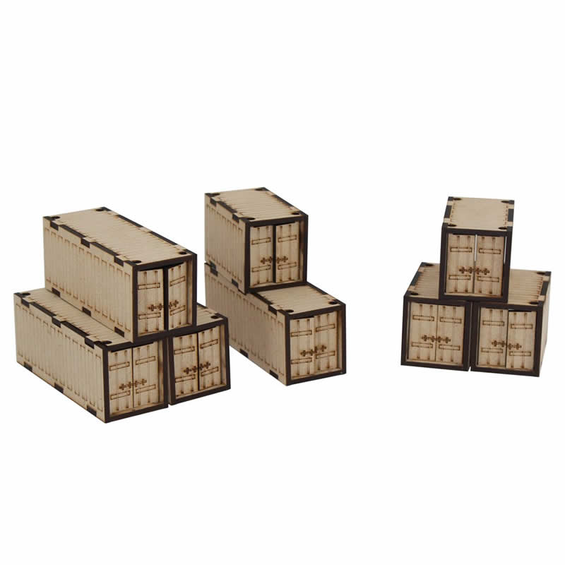 LCW9020 Gaslands Sea Containers 28mm Scale Miniature Terrain Laser Craft
