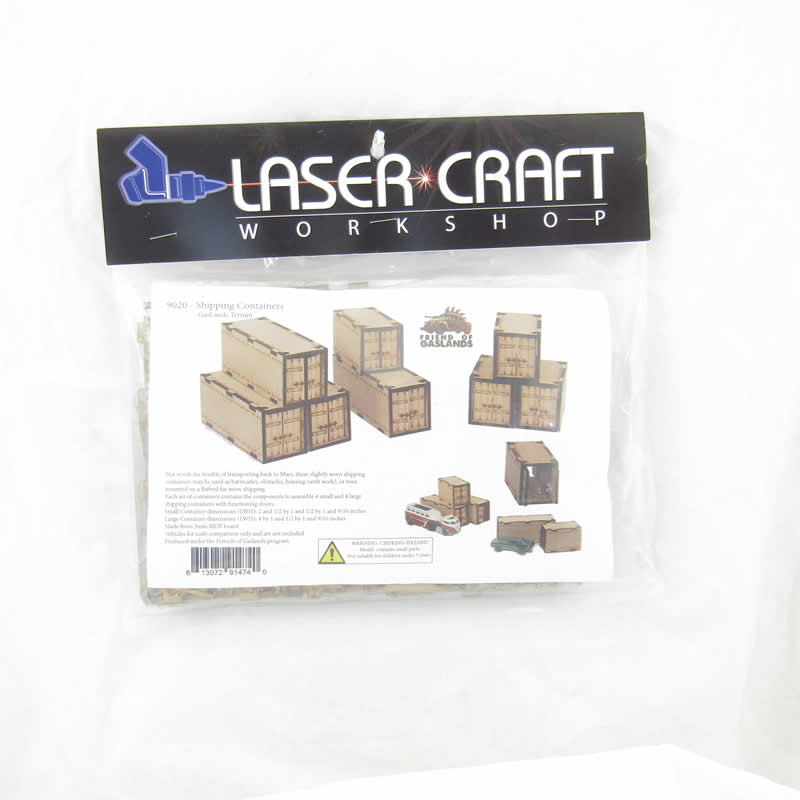LCW9020 Gaslands Sea Containers 28mm Scale Miniature Terrain Laser Craft