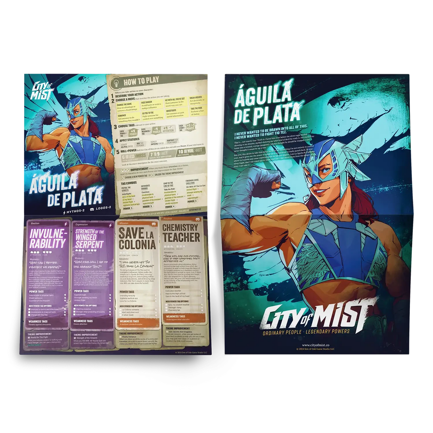Character Folio Pack 2 — 10 City of Mist Pregen Character Folios